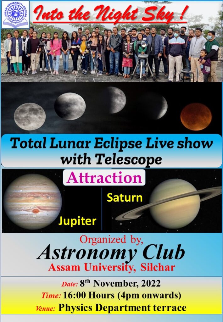 Total Lunar Eclipse Viewing Camp (November 08, 2022) – Physics Department